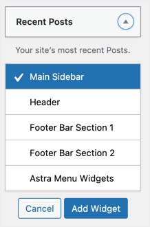 Add Recent Posts Widget to Sidebar