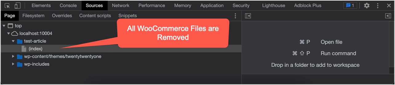 All WooCommerce files removed