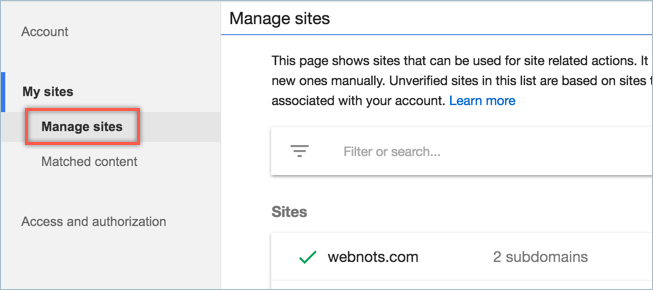 Managing websites in your AdSense account